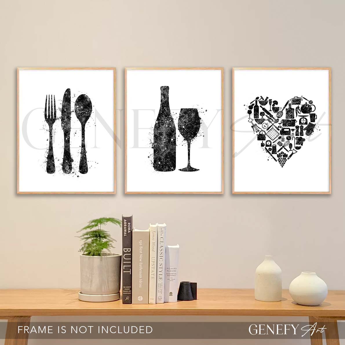 Kitchen Watercolour Print Set of 3