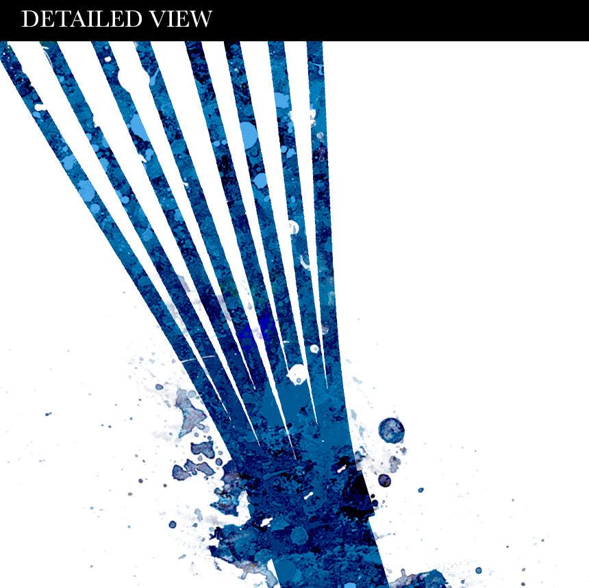 Baking Quote Blue Watercolour Print - Just Beat It - Genefy Art