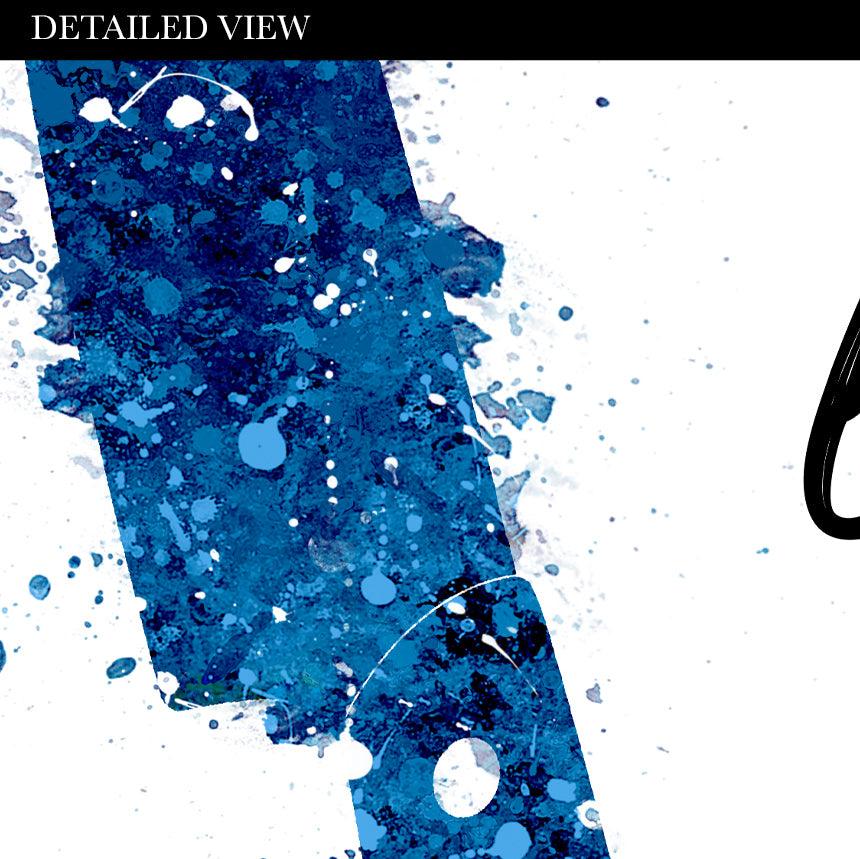 Blue Kitchen Quote Watercolour Print - Chop it like it&