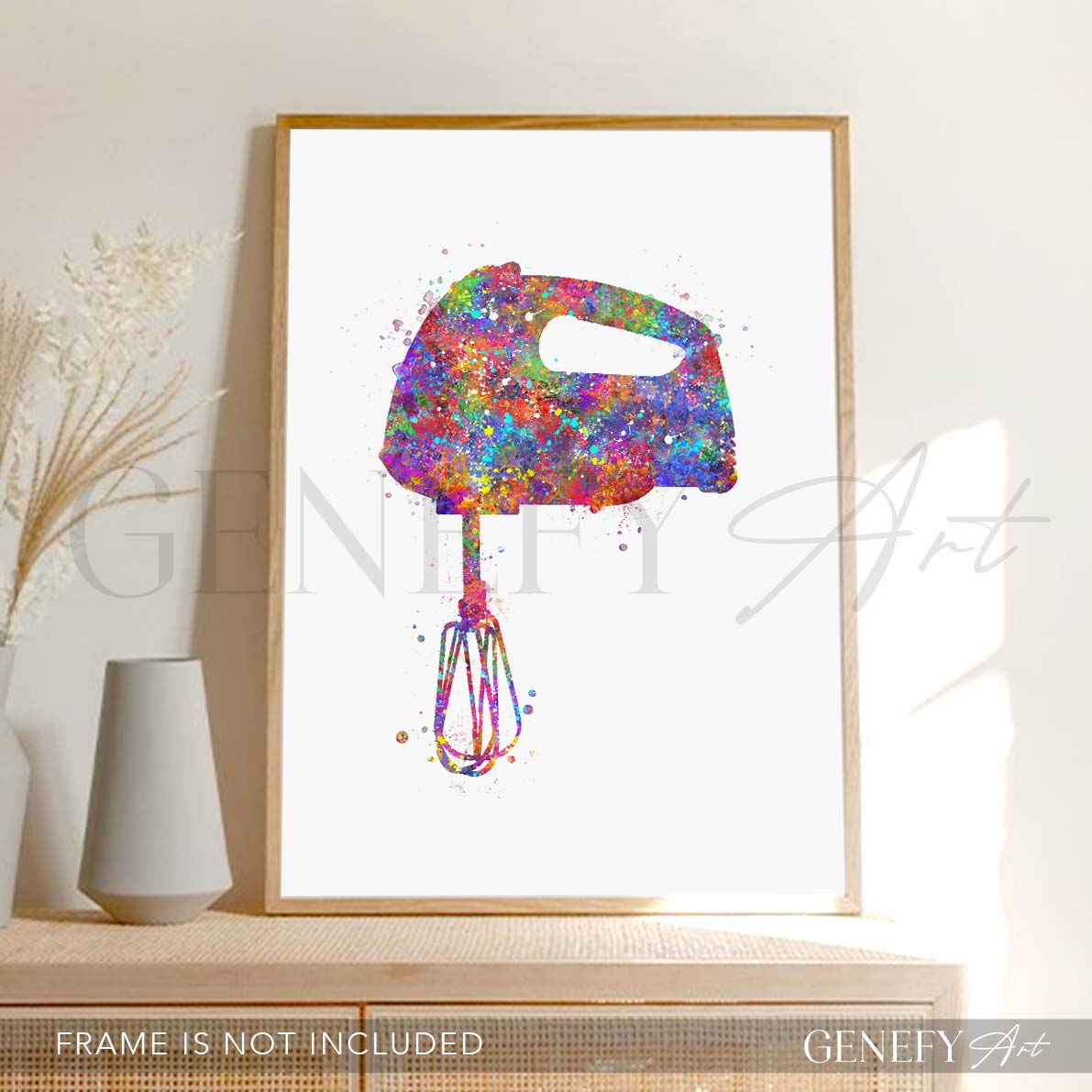 Kitchen Hand Mixer Watercolour Print