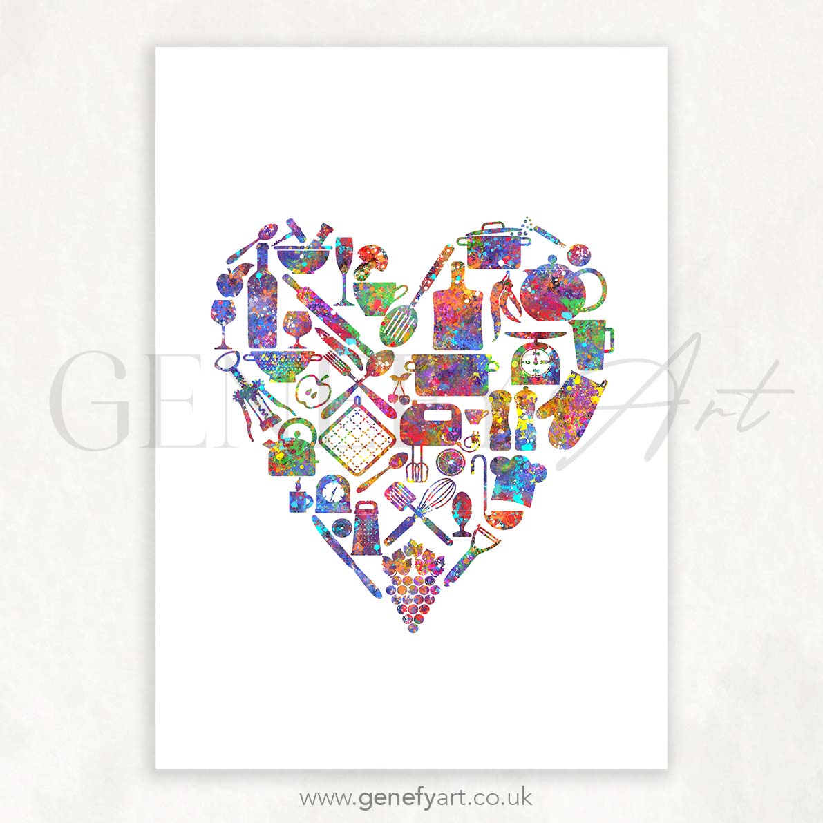 Kitchen Love Watercolour Print