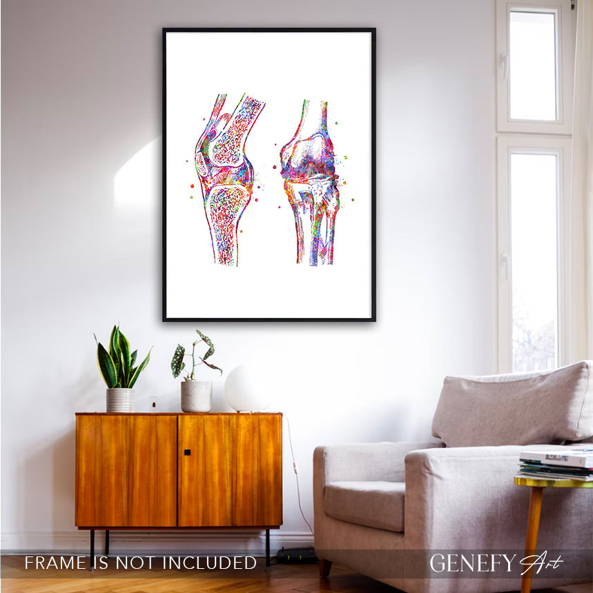 Knee Joint Watercolour Art Print