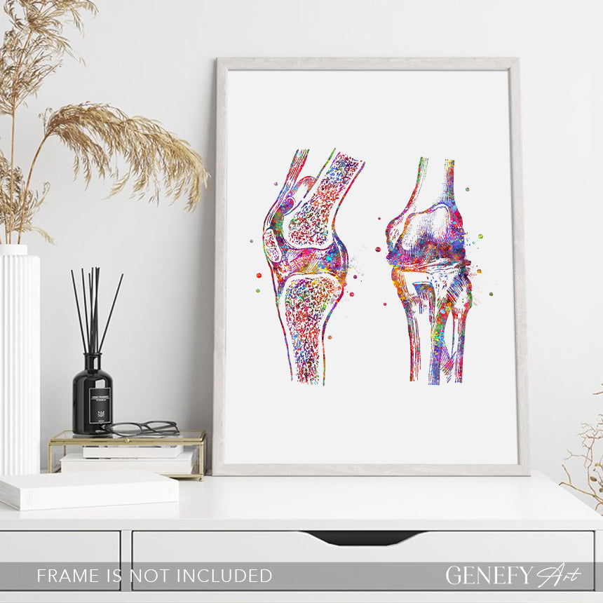 Knee Joint Watercolour Art Print