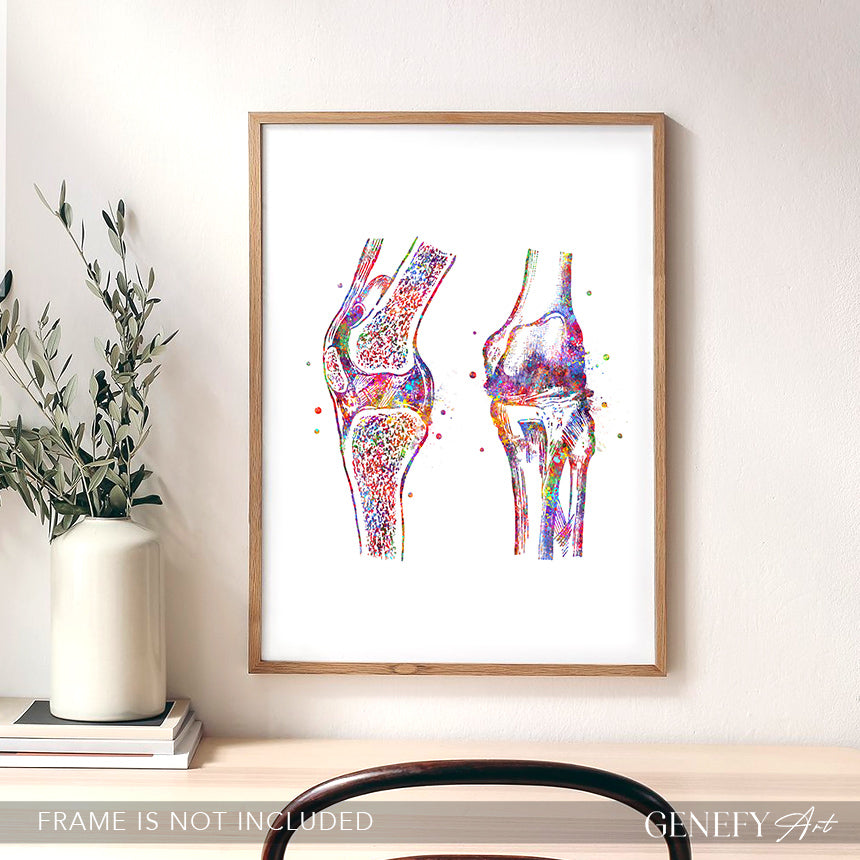Knee Joint Watercolour Art Print