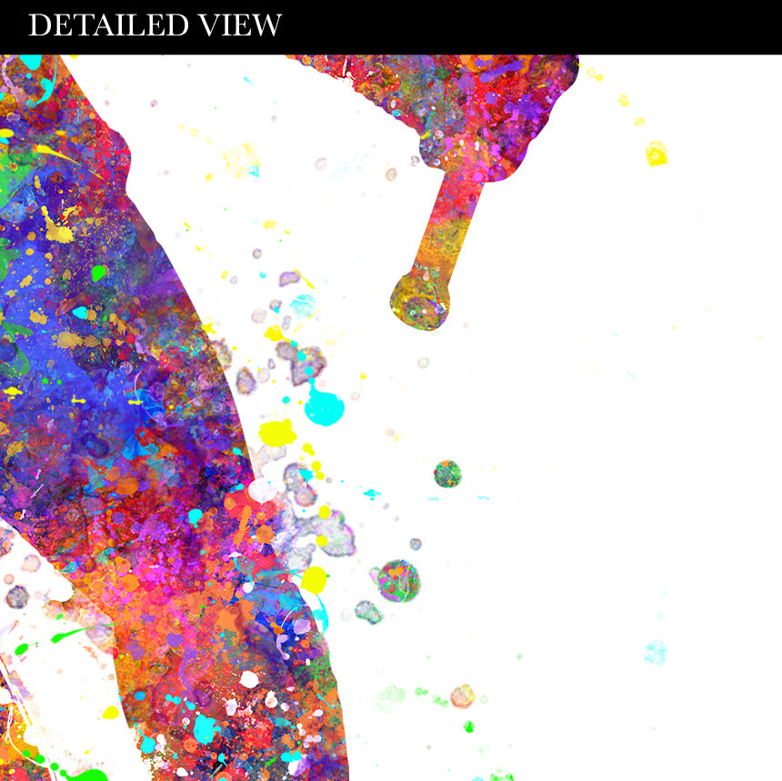 Lacrosse Player Watercolour Print