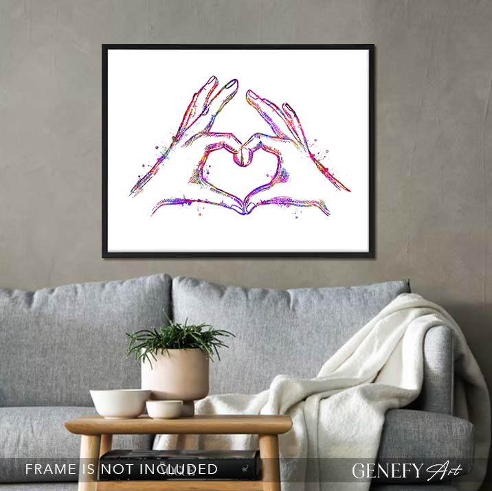 Love Hand Watercolour Art Print