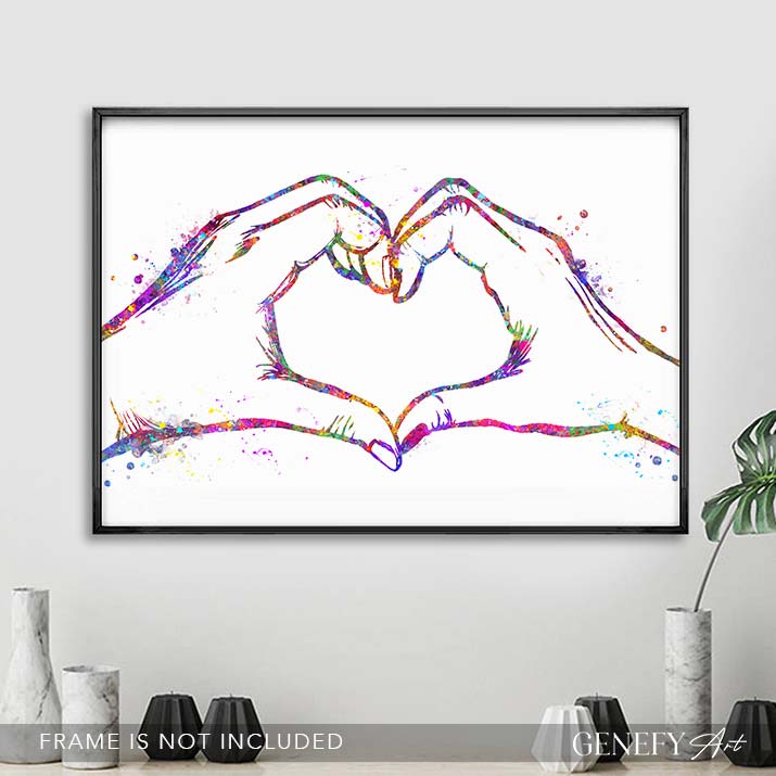 Love Hand Watercolour Art Print
