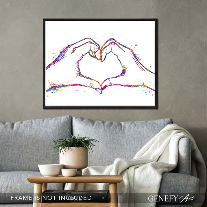 Love Hand Watercolour Art Print
