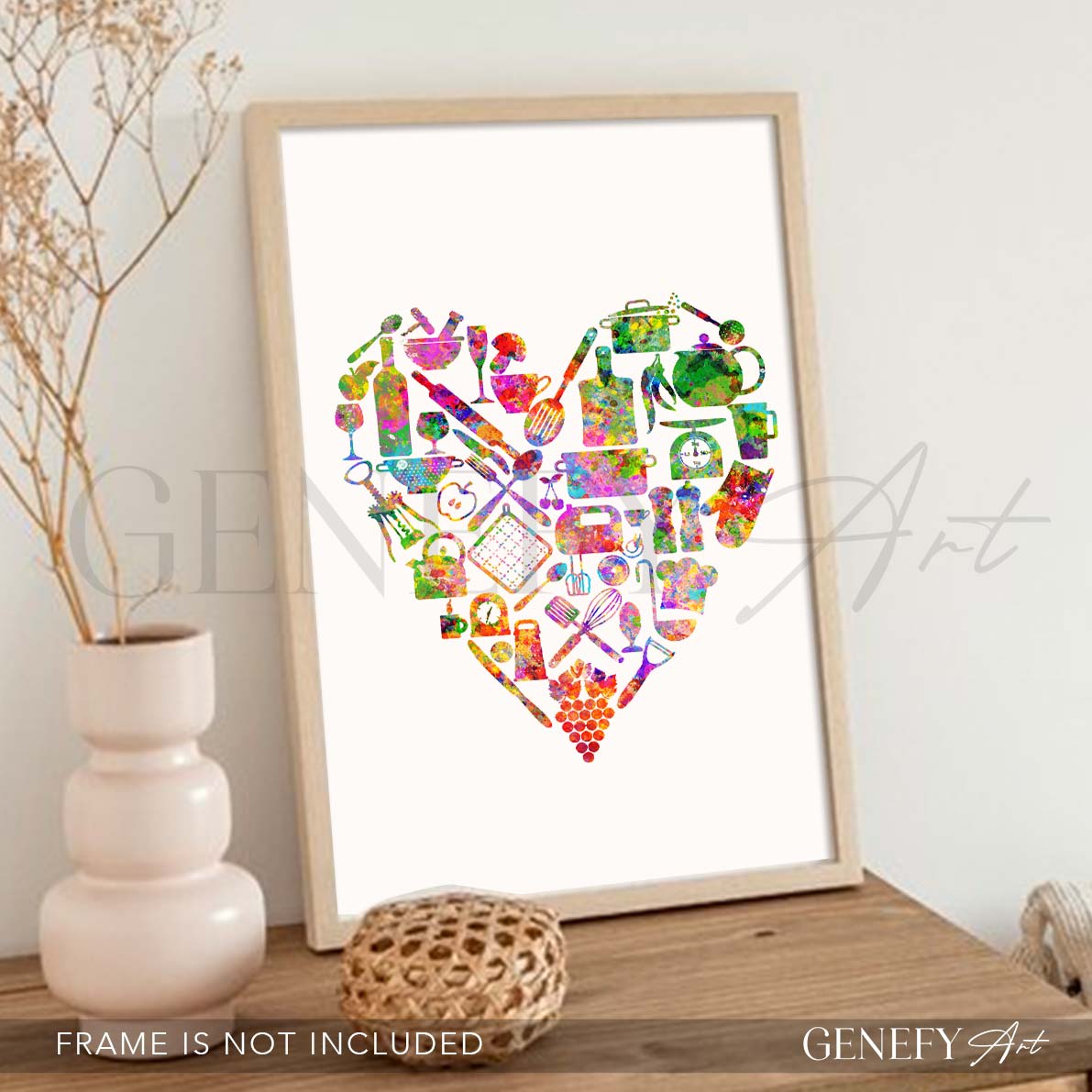 Kitchen Love Watercolour Print