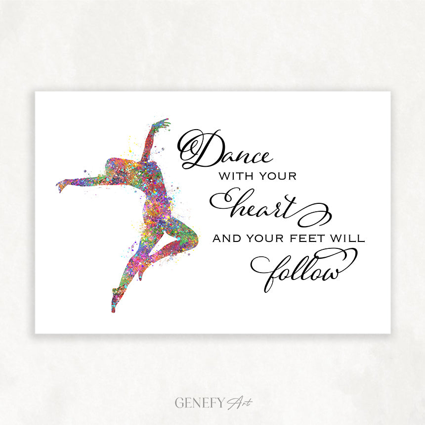 Dance Inspirational Quote Art - Lyrical Dance