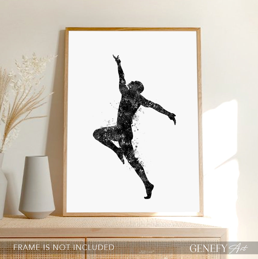 Male Dancer Black and White Art