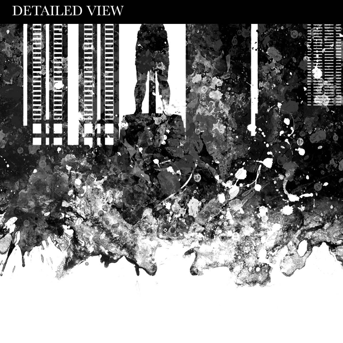 Manila Skyline Black and White Watercolour Print - Genefy Art