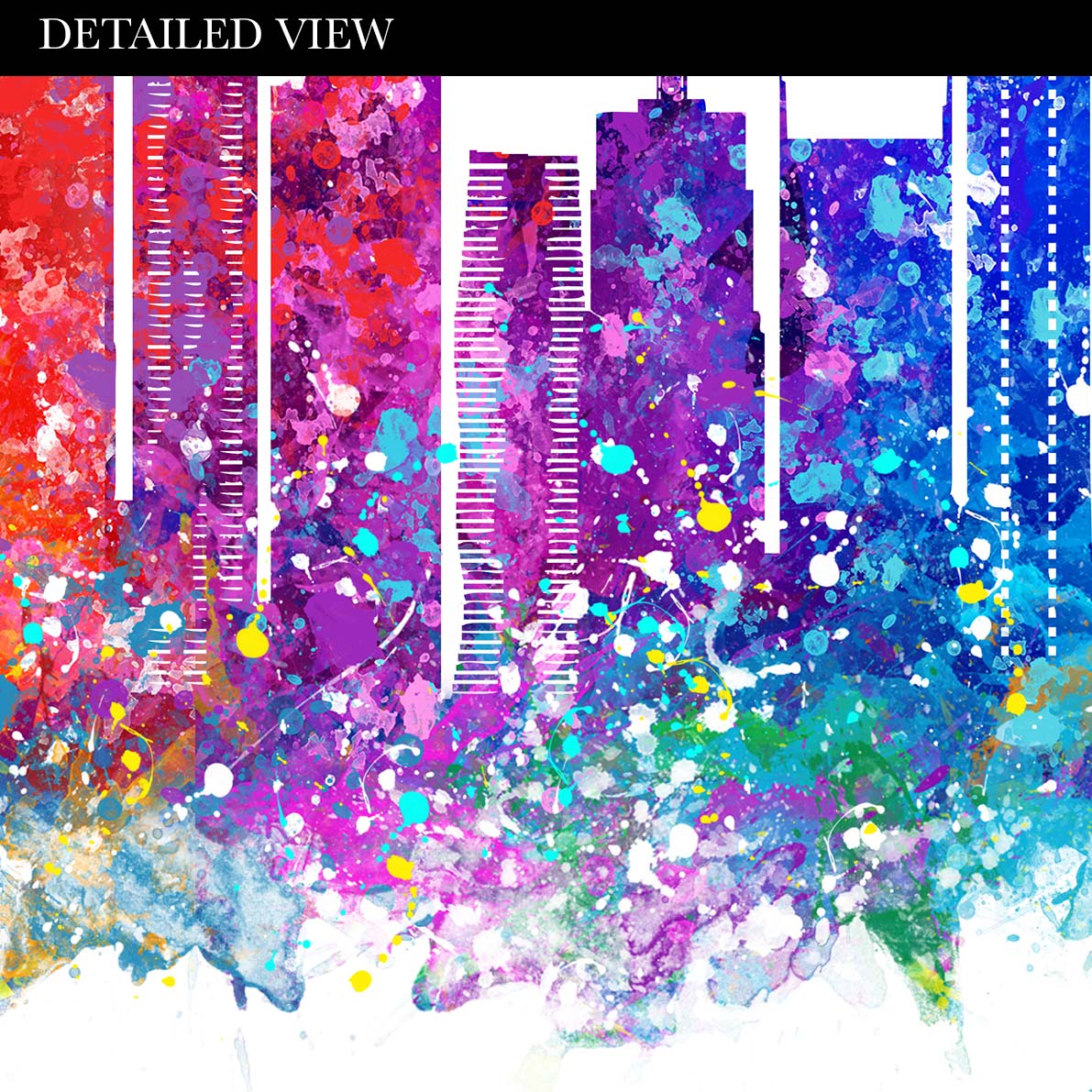 Melbourne Skyline Watercolour Art Print - Genefy Art