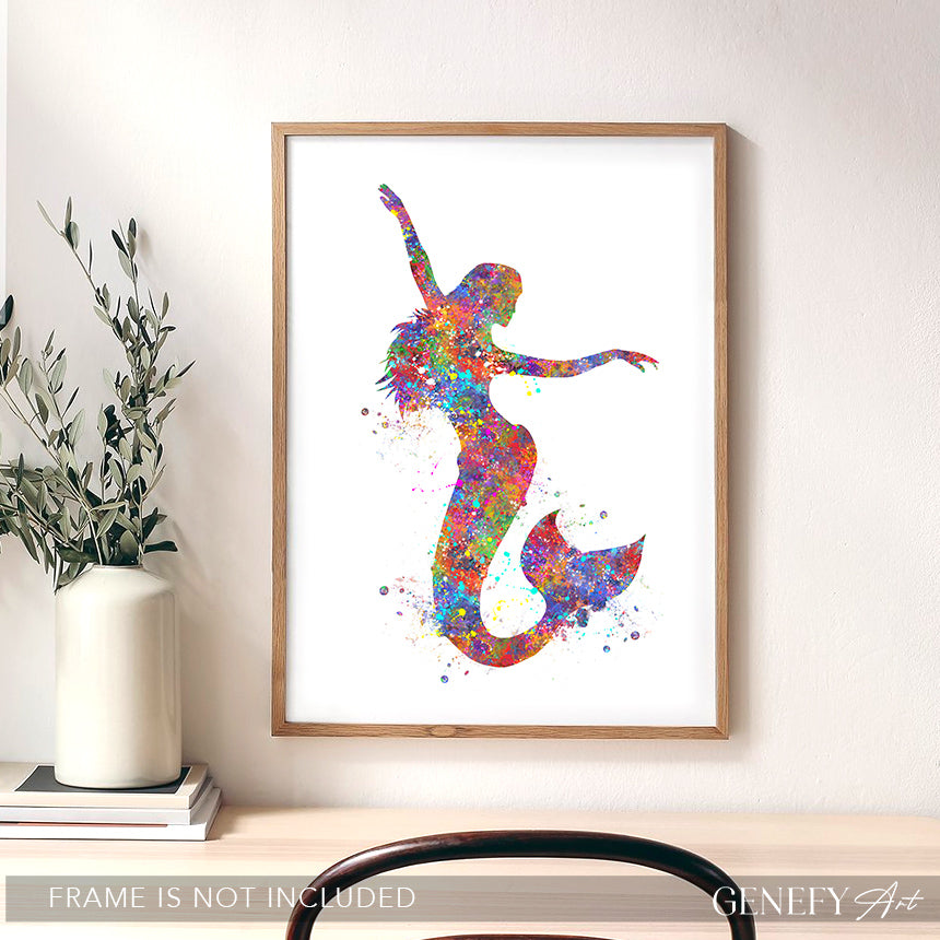 Mermaid Watercolour Art Print