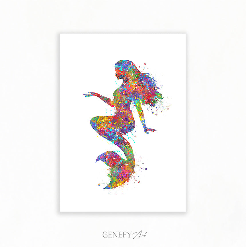 Mermaid Watercolour Art Print