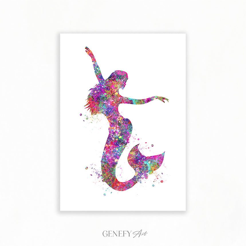 Mermaid Watercolour Art Print