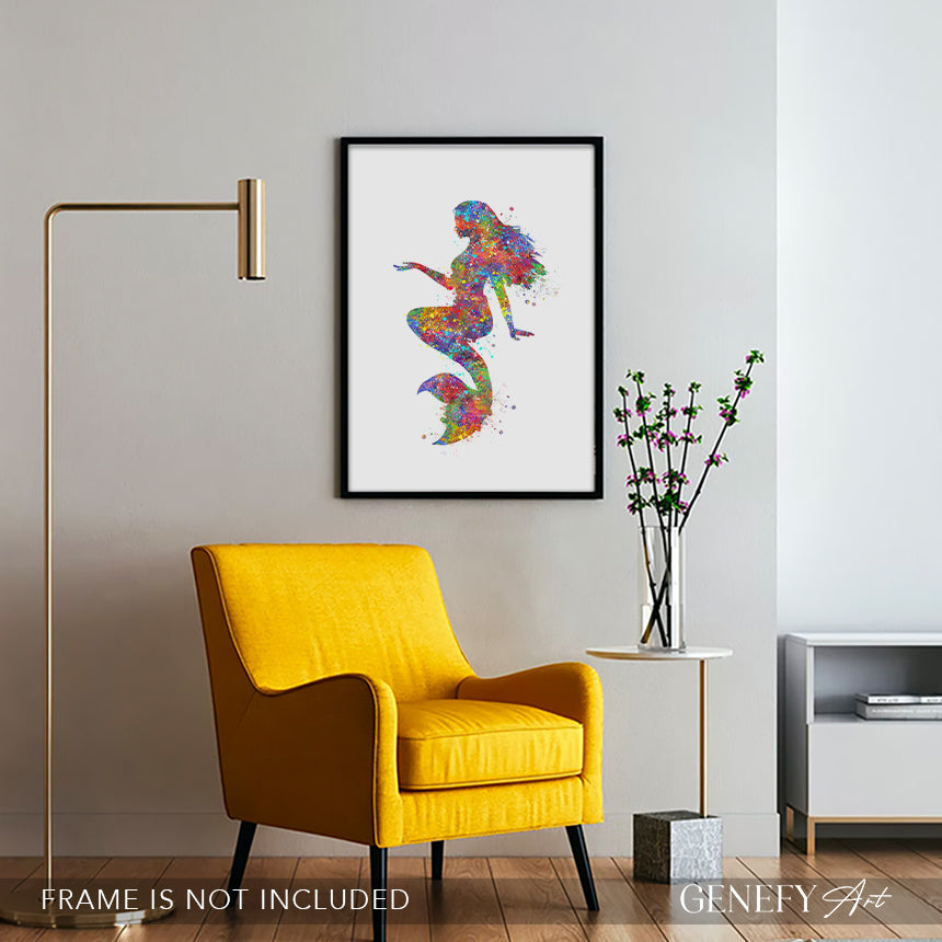 Mermaid Watercolour Art Print
