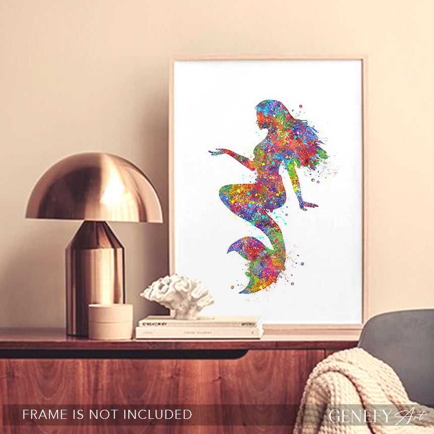 Mermaid Watercolour Art Print