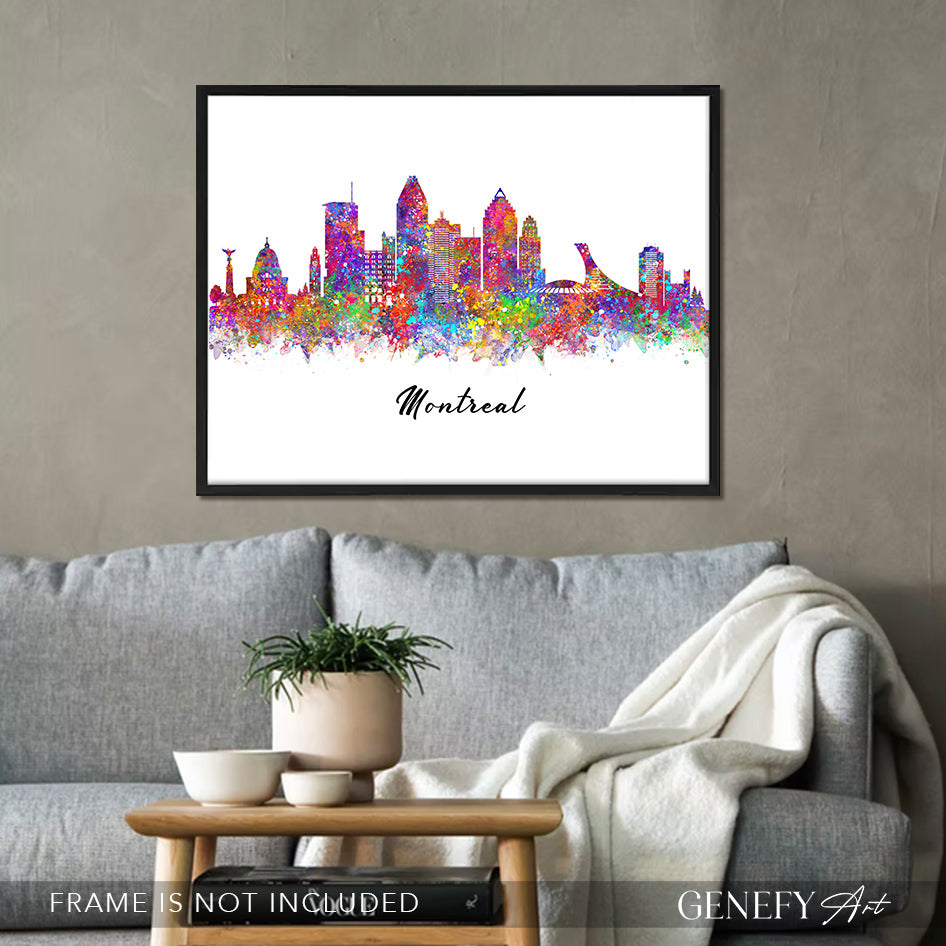 Montreal Skyline Watercolour Art Print