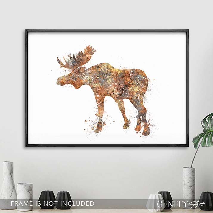 Moose Watercolour Art Print