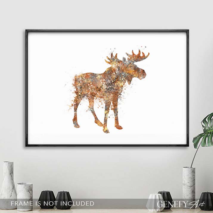 Moose Watercolour Art Print