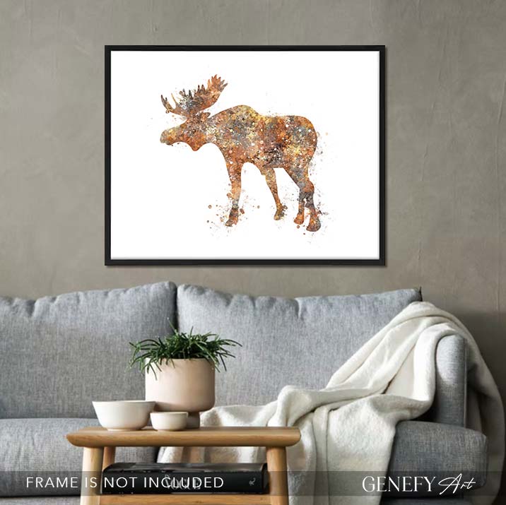 Moose Watercolour Art Print