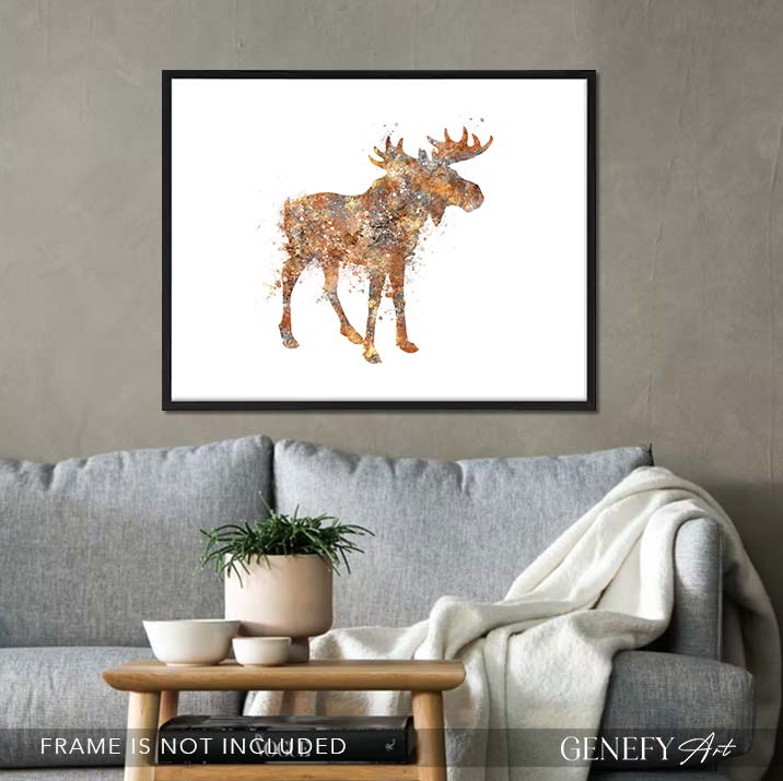 Moose Watercolour Art Print