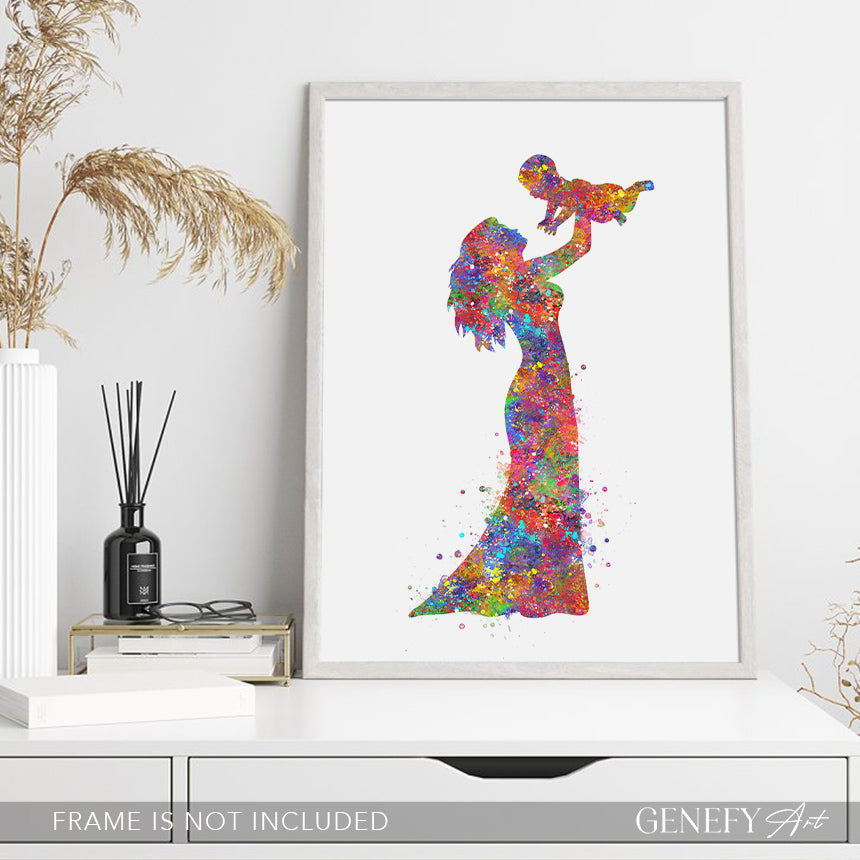 Mother Holding Baby Art Print