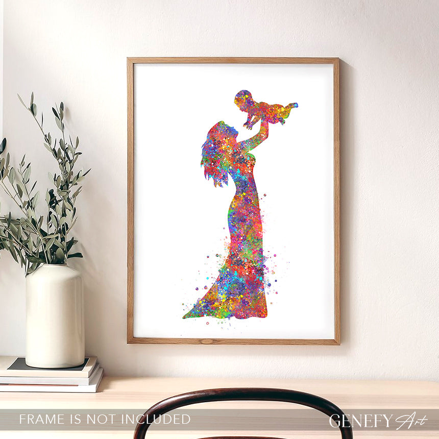 Mother Holding Baby Art Print