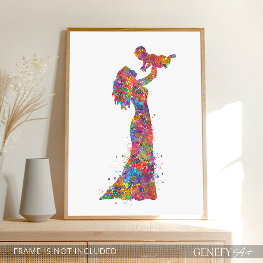 Mother Holding Baby Art Print