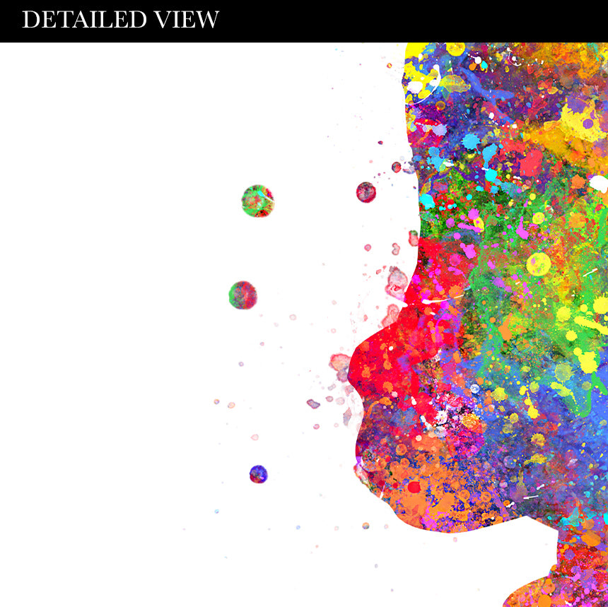 Mother Carrying Daughter Watercolour Art Print