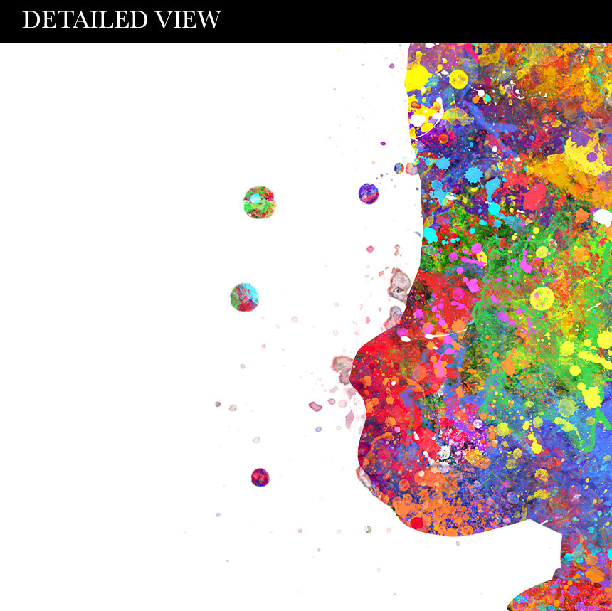 Mother Carrying Son Watercolour Art Print