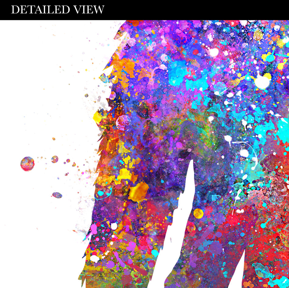 Mother and Baby Wolf Watercolour Art Print