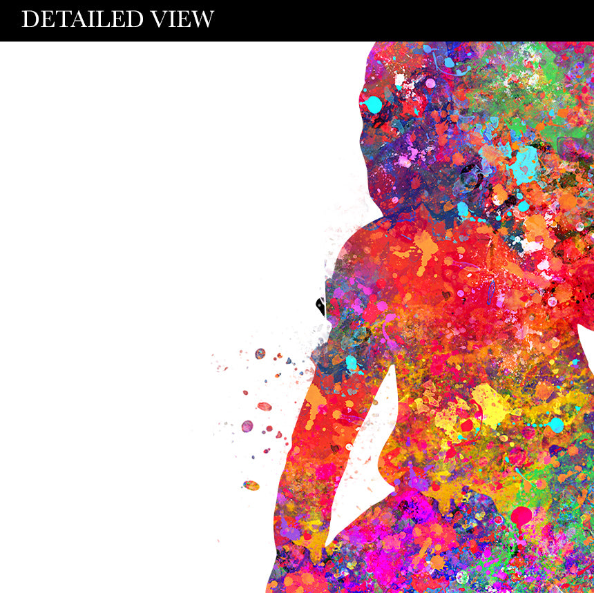 Mother Son and Daughter Watercolour Art Print