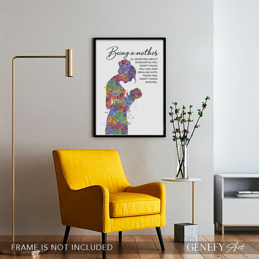 Being A Mother Inspirational Quote Art Print