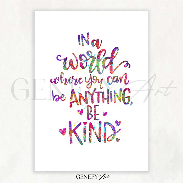 Motivational Quote Watercolour Print