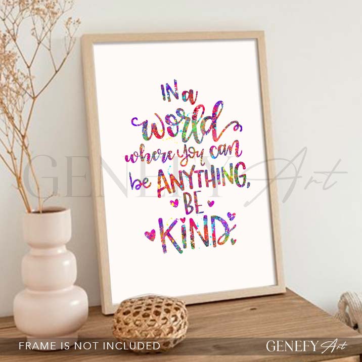 Motivational Quote Watercolour Print