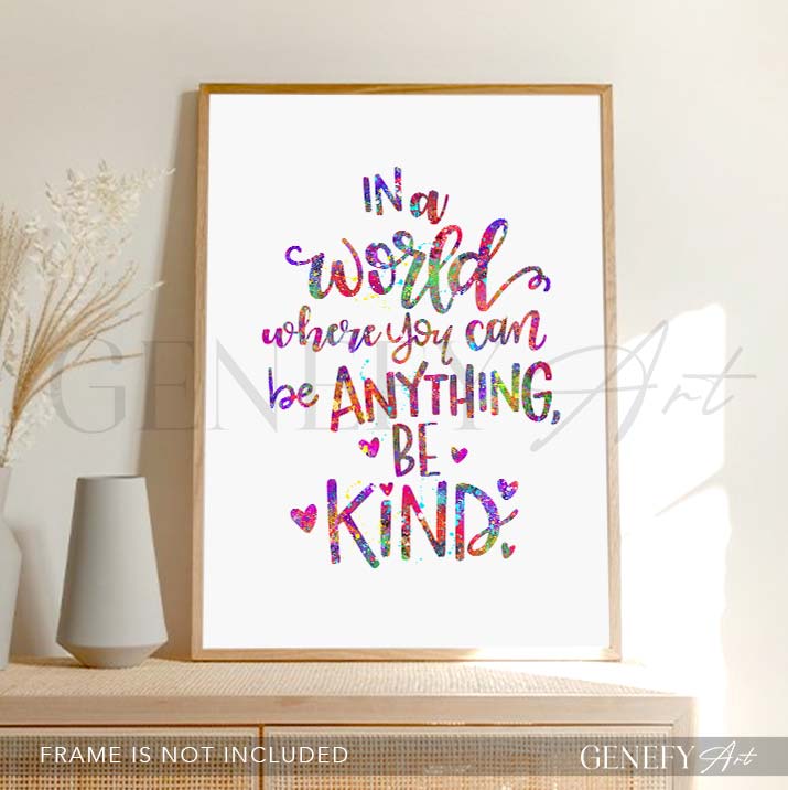 Motivational Quote Watercolour Print