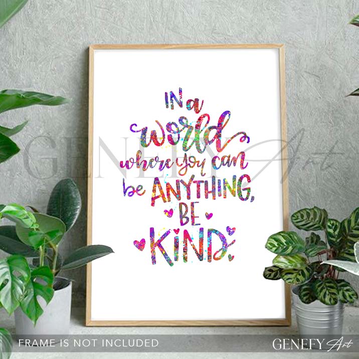 Motivational Quote Watercolour Print