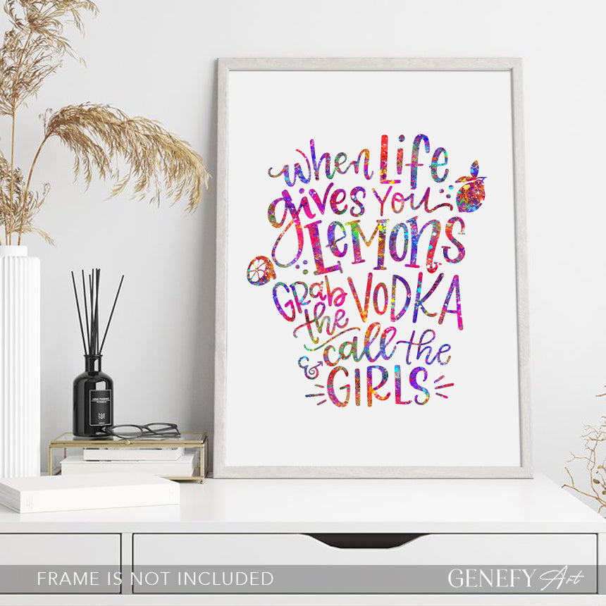 Funny Kitchen Quote Watercolour Art Print
