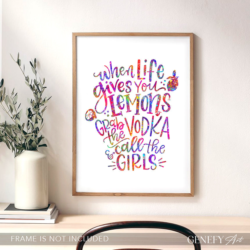 Funny Kitchen Quote Watercolour Art Print
