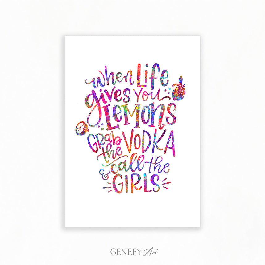 Funny Kitchen Quote Watercolour Art Print