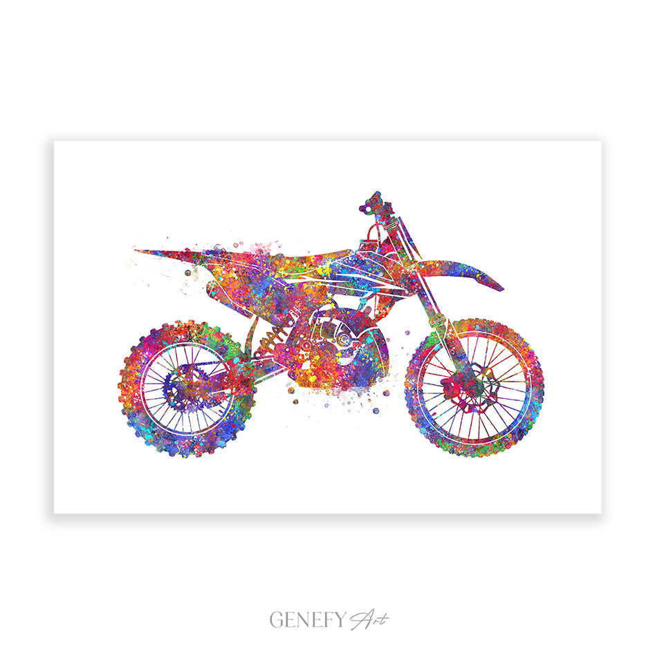 Motocross Dirt Bike Art Print