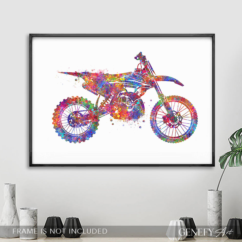 Motocross Dirt Bike Art Print