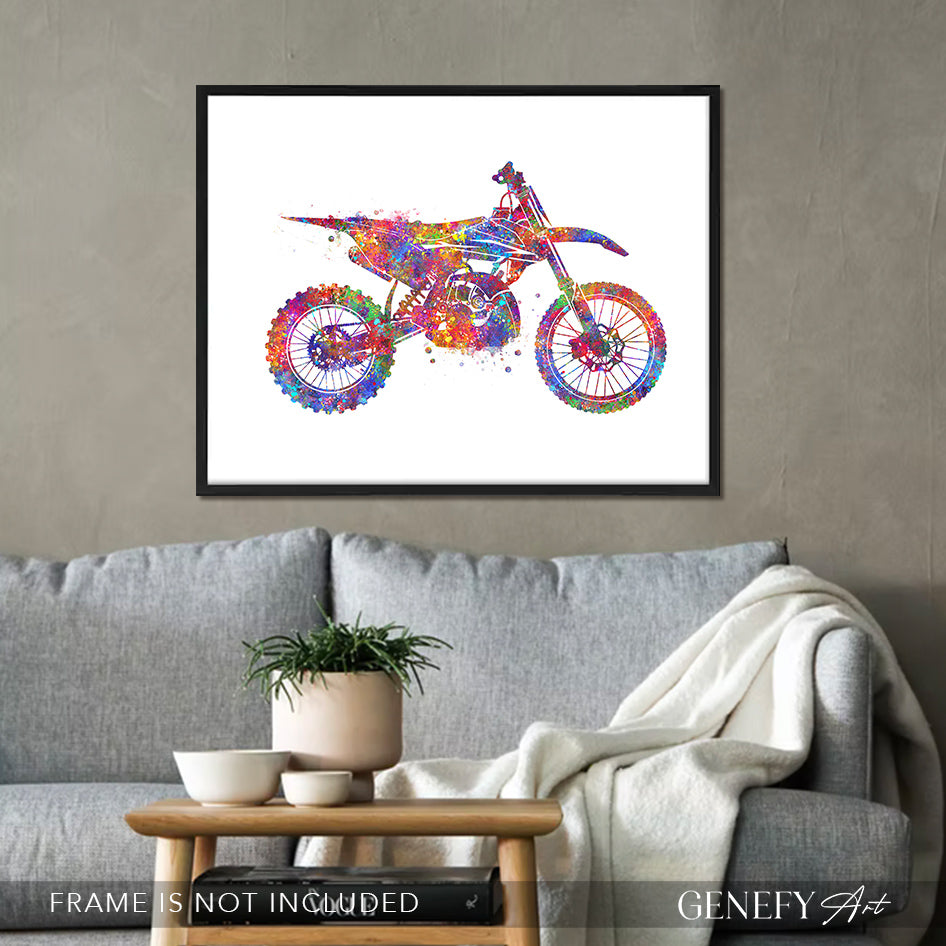 Motocross Dirt Bike Art Print