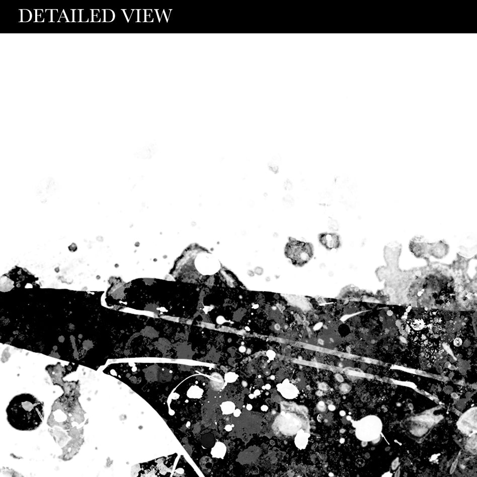 Motocross Dirt Bike Black and White Print