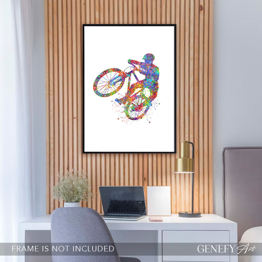 Mountain Biking Art Print