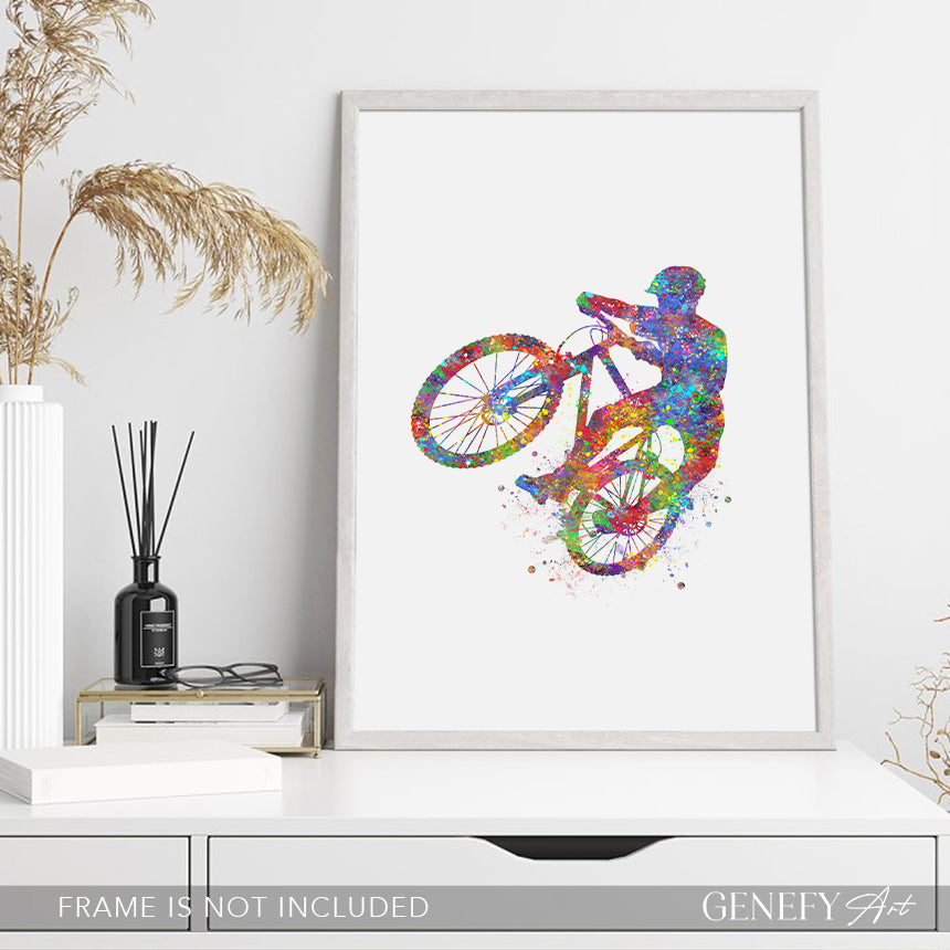 Mountain Biking Art Print