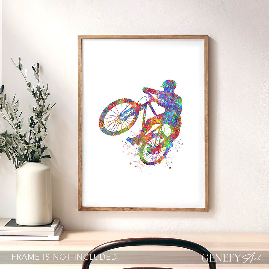 Mountain Biking Art Print