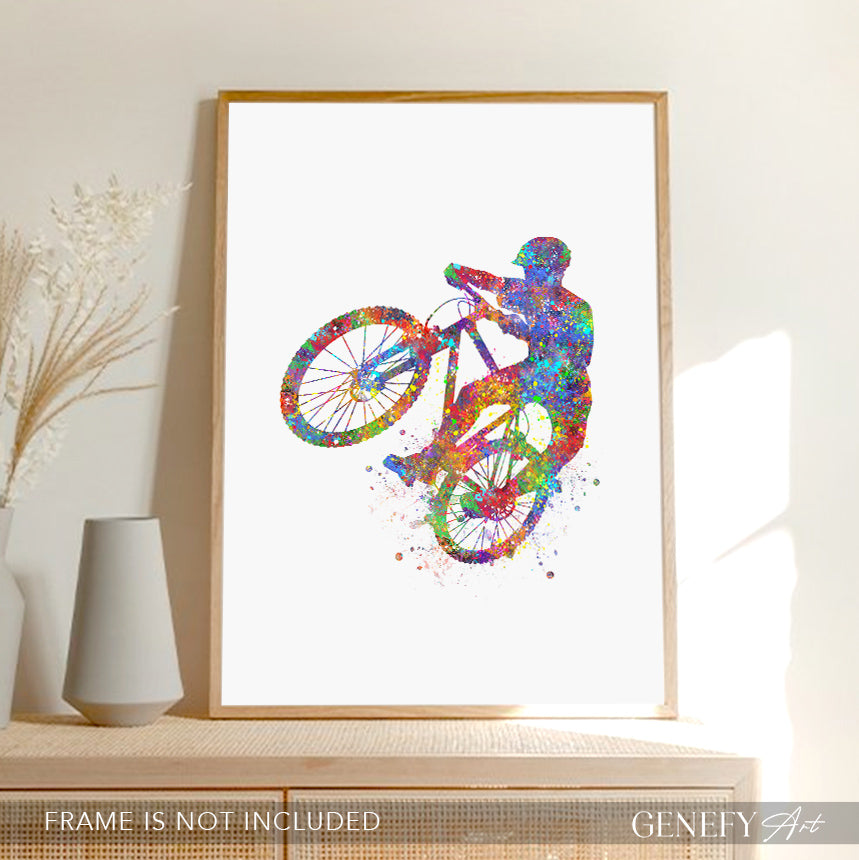 Mountain Biking Art Print